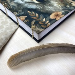 Tečkovaný zápisník A5: šedý vlk