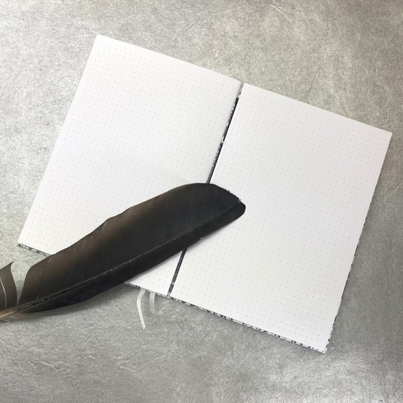 Tečkovaný zápisník Stříbrné monstery